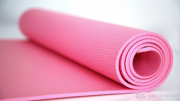 Komplekts: Jogas paklājiņš + jogas stiepšanās josta rozā/violets