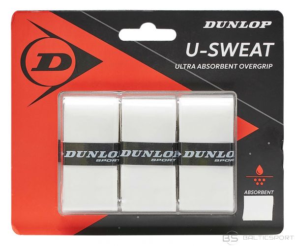 Tenisa Raketes Grips / Dunlop U-SWEAT white 3-pcs-blister