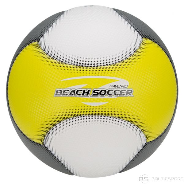 Pludmales Futbola Bumba / Beach football ball AVENTO 16WF Fluorescent Yellow/White/Grey