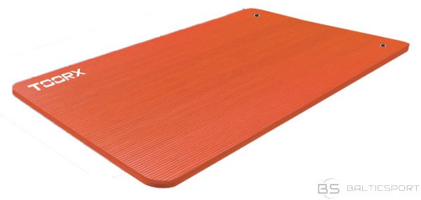 Toorx Fitnesa paklājs MAT100PRO ar hromētiem riņķiem pakarināšanai 100x61x1,5 orange