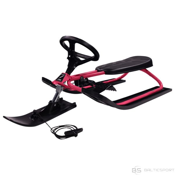 Stūrējamas ragavas ar stūri Stiga Snowracer Iconic Pink