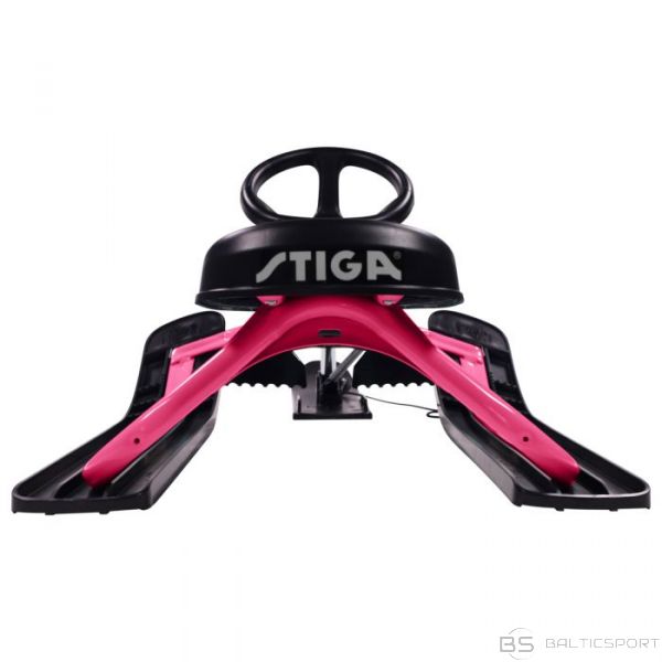Stūrējamas ragavas ar stūri Stiga Snowracer Iconic Pink