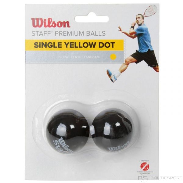 Wilson Skvoša bumbiņas Staff Squash Yellow Dot 2 Pack Ball WRT617800 (viens izmērs)