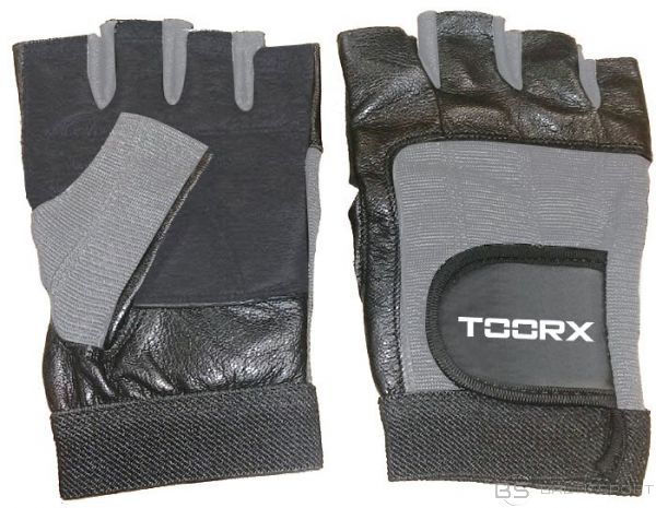 Ādas Fitnesa Cimdi / Toorx training gloves AHF032 M black/grey leather, spandex and suede