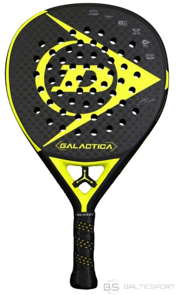 Padel tennis racket Dunlop GALACTICA 370g OversizeHybrid PRO-EVA professional Juani Mieres black-yellow