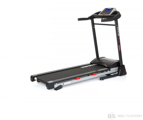 Hammer 2000M Race Runner Treadmill, 110 kg, 2 HP, Black/Silver/Red, LCD-Display