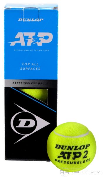Tennis balls Dunlop ATP PRESSURELESS UpperMid 3pcs box ITF