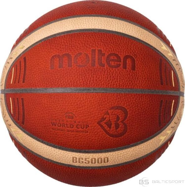 MOLTEN B7G5000-M3P Oficiālā FIBA Pasaules kausa 2023 Basketbola bumba (IR VEIKALĀ)