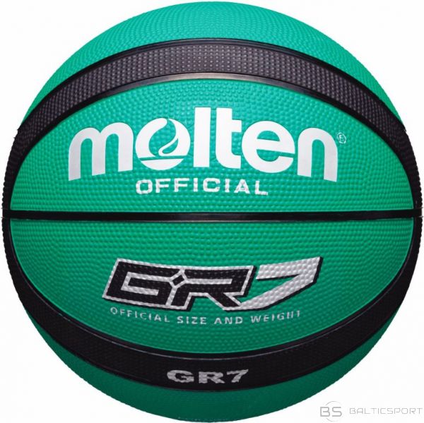 Basketbola bumba Basketball ball MOLTEN BGR7-GK for training, rubber, green/black