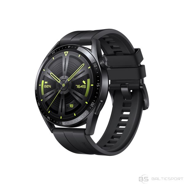 Huawei GT 3 (46 mm) Jupiter-B19S 1.43”, Smart watch, GPS (satellite), AMOLED, Touchscreen, Heart rate monitor, Waterproof, Bluetooth, Black Stainless Steel