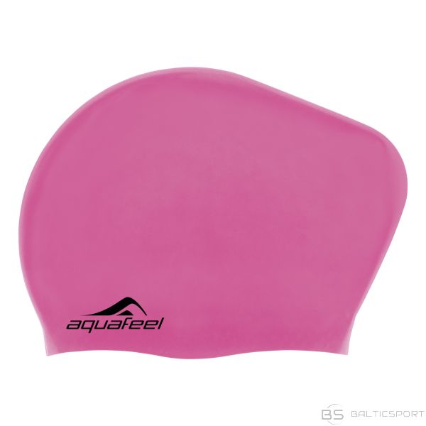 Swimming cap silicone AQUAFEEL 30404 43 purple long hair