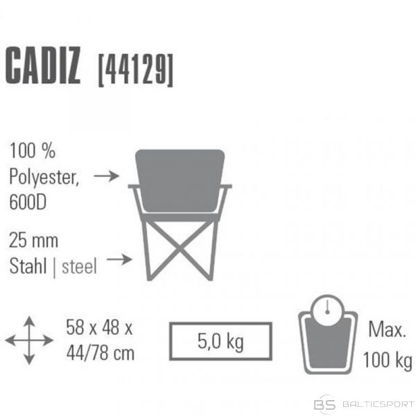 BS High Peak Cadiz 44129 saliekamais krēsls (N/A)
