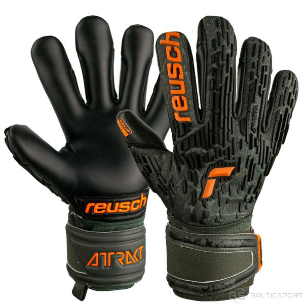 Reusch Attrakt Freegel Gold Finger Support Gloves 53 70 030 5555 / Green / 8.5