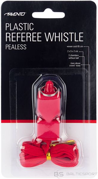 Referee's whistle pealess AVENTO 75FI Red