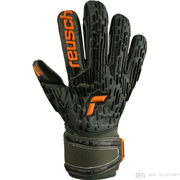 Reusch Attrakt Freegel Gold Finger Support Gloves 53 70 030 5555 / Green / 9.5