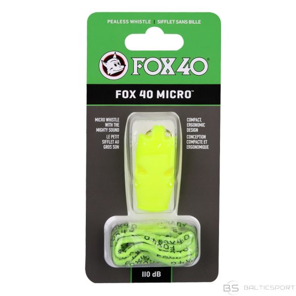 Fox40 Fox 40 mikro drošības svilpe / 110 dB / Zaļa
