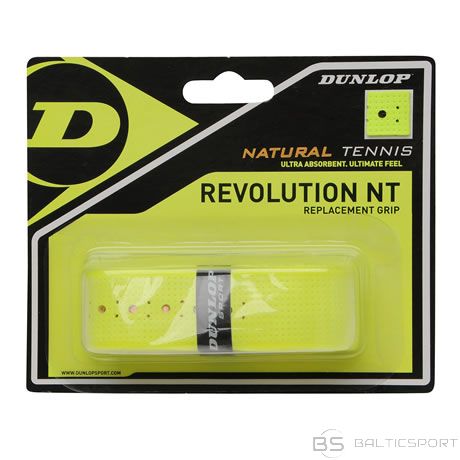 Tennis racket replacement overgrip DUNLOP NT REVOLUTION, yellow 1pcs