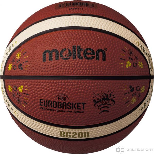 Basketbola bumba Basketball ball souvenir MOLTEN B1G200-E2G, rubber size 1