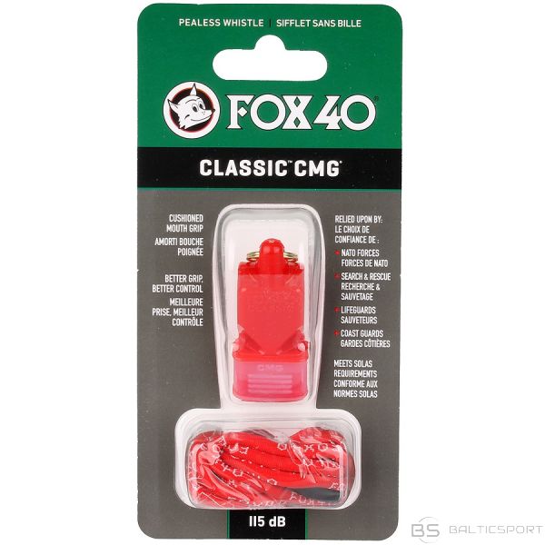 Fox40 Whistle Fox 40 CMG Safety Classic / 115 dB / Sarkana