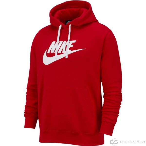 Nike Sportswear Club Fleece Men s Graphic Pullover Hoodie BV2973 657 red L