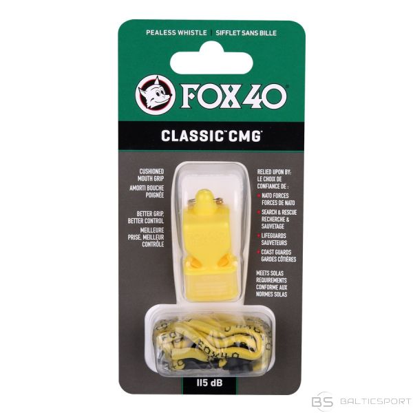 Fox40 Whistle Fox 40 CMG Safety Classic / 115 dB / Dzeltena