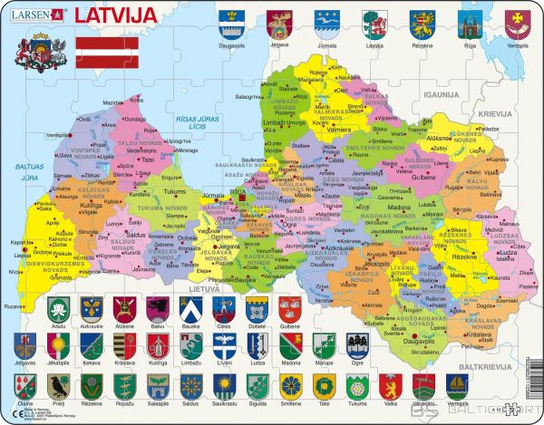 BS Latvijas novadu karte