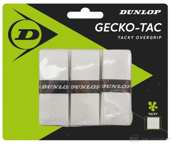 Tenisa Raketes Grips / Dunlop GECKO-TAC white 3pcs- blister