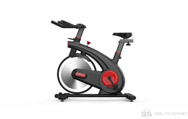 EQI Smart S200 Mājas lietošanai paredzēts velotrenažieris, regulējama pretestība, 120 kg, 13 kg, piedziņa ar ķēdi, melns/sarkans, LCD displejs