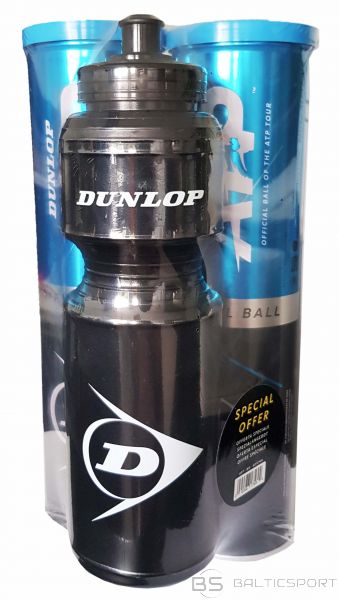 Tenisa Bumbas + Pudele / ATP OFFICIAL SuperPremium 2x4-tin ITF+GIFT - branded Dunlop bottle