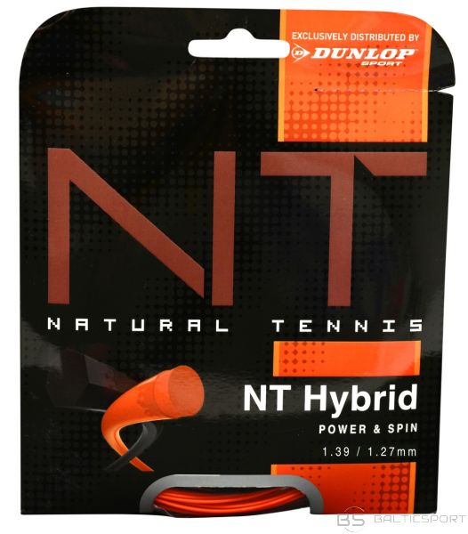 Tenisa Stīgas / Co-Polyester strings DUNLOP NT Revolution set 11m, 1.39/1.27mm,melns / oranžs
