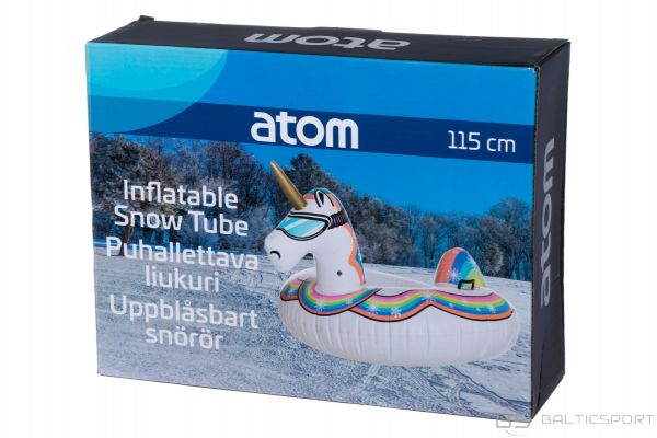 Liela sniega kamera -pūslis ar rokturiem VIENRADZIS / Unicorn inflatable sled with handles