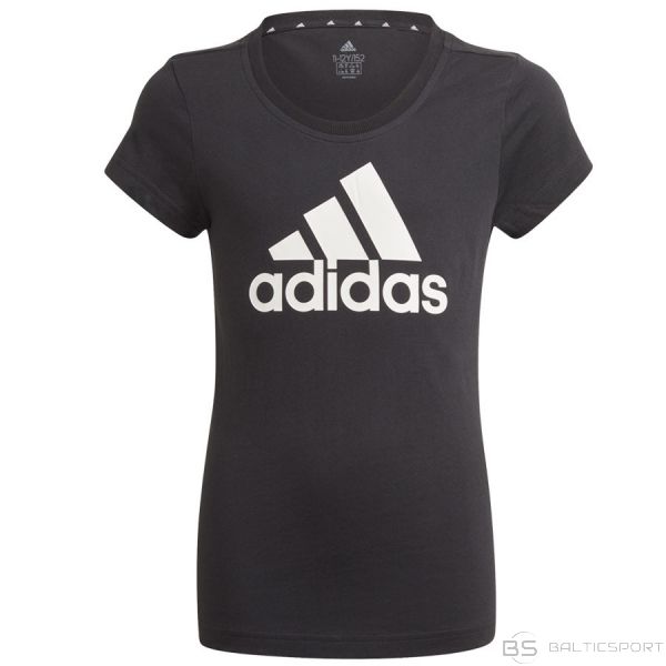 Adidas meitenes Essentials liels logo tees gn4069 / Melna / 140 cm