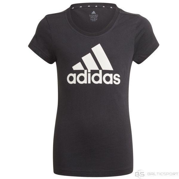 Adidas meitenes Essentials liels logo tees gn4069 / Melna / 152 cm