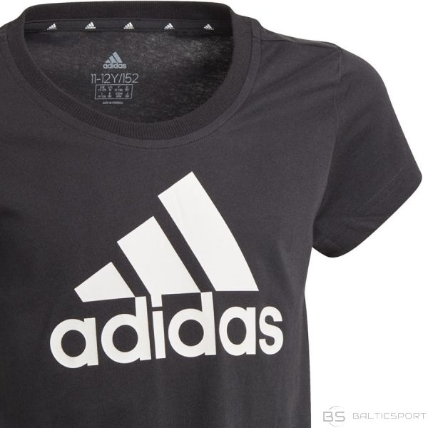 Adidas meitenes Essentials liels logo tees gn4069 / Melna / 140 cm