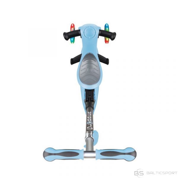 BS Skrejritenis, brauciens, velosipēds Globber GO-UP Deluxe Fantasy Lights Pastel Blue — Flowers 647-201 (N/A)