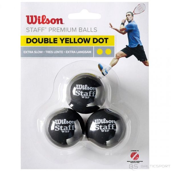 Wilson Skvoša bumbas Staff Premium Balls 3 gab. WRT618100 (N/A)