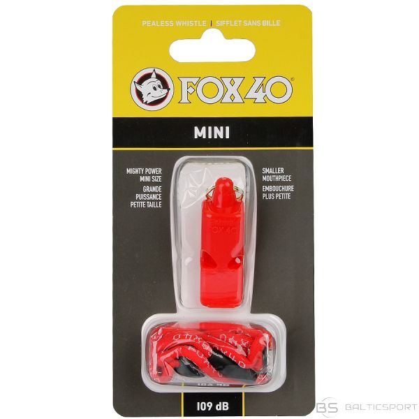 Fox40 Whistle Fox 40 Mini Safety / 109 dB / Sarkana