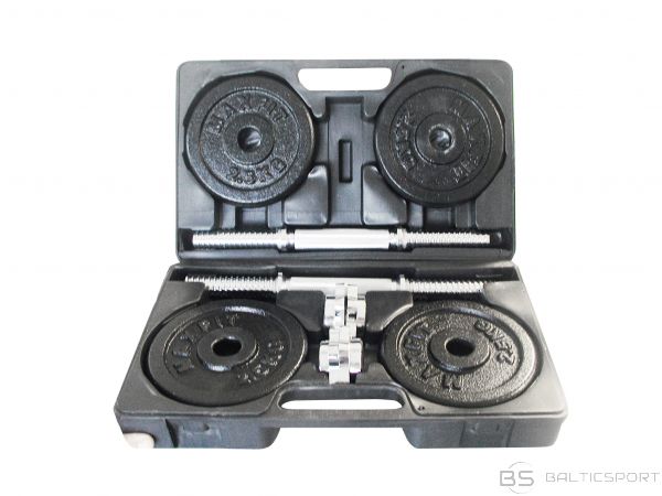 Cast iron weight dumbbells set with case TOORX 1.5-20 kg