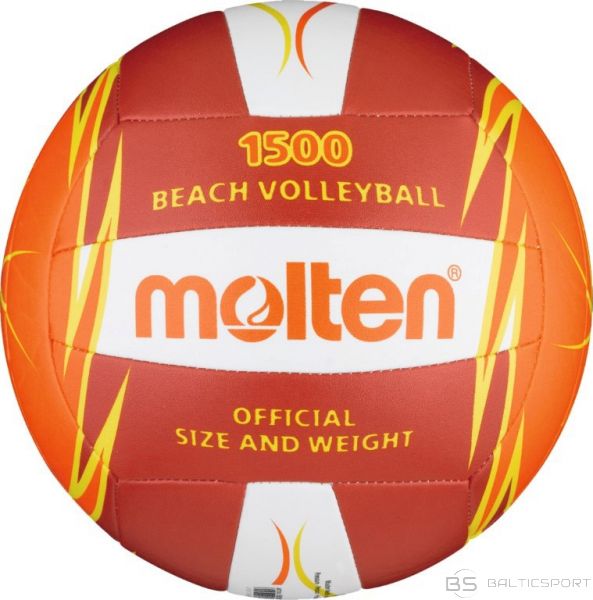 Beach volleyball MOLTEN V5B1500-RO for leisure, synth. leather