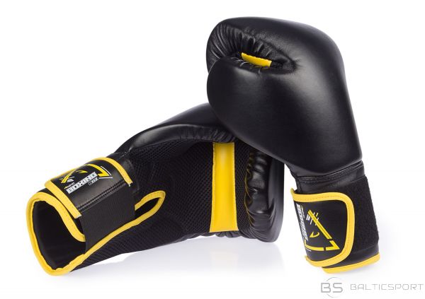 Boxing gloves AVENTO 41BM 8oz black PU leather