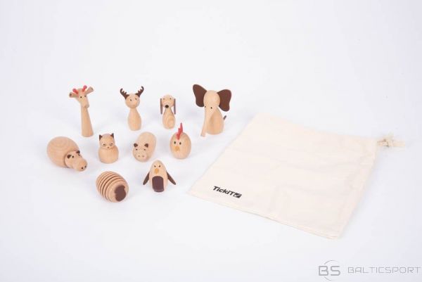 Koka dzīvnieki figūriņas Montessori / 10 gab. komplekts / Montessori animals