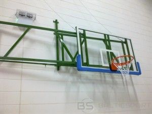 Salokāma basketbol sienas konstrukcijas -projekcija 1,7-2,25 m
