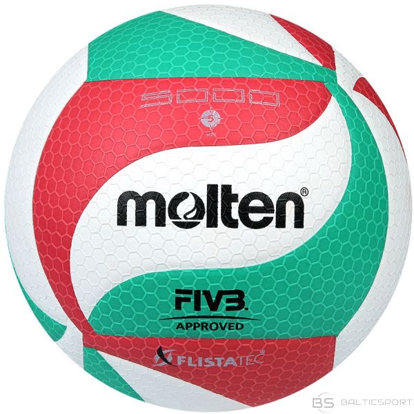 Zāles volejbola bumba /Ball Molten V5M5000 Flistatec / 5 / Balta