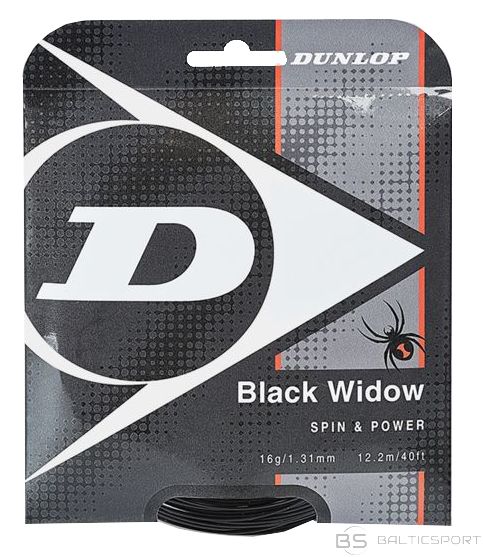 Polyester strings DUNLOP Black Widow (spin & durability) 16 G/1.31mm