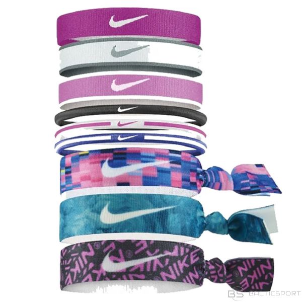 Nike Jauktas matu lentes 9 gab 3 platumi, daudzkrāsains / melns / 420x10 mm