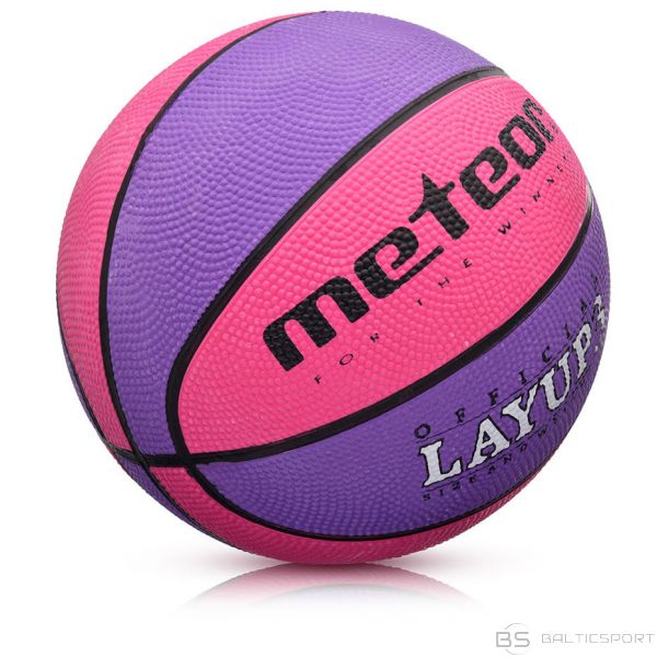 Basketbola Meteor LayUp 3 rozā-violeta (3)