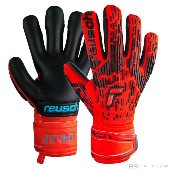 Futbola vārtsarga cimdi /Reusch Attrakt Freegel Silver Finger Support Gloves 53 70 230 3333 (8)