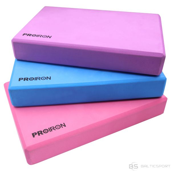 Jogas bloks / PROIRON Yoga Block Exercise Brick, 305 x 205 x 50 mm, 1 pc, Purple, High-density EVA foam