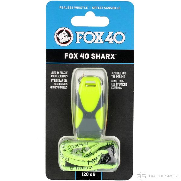 Fox40 Whistle Fox 40 Sharx Safety / 120 dB / daudzkrāsains