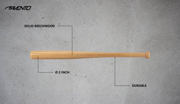 Baseball bat wooden AVENTO 47AK 63cm Brown